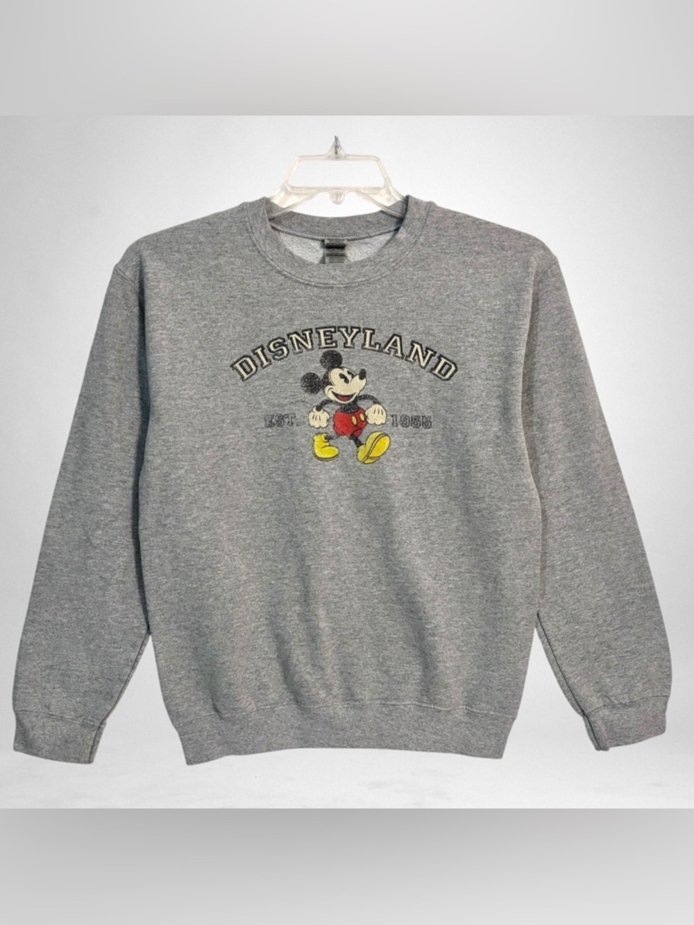 Disney Parks Disneyland Mickey Mouse Gray Crewneck Sweatshirt Size Womens Small